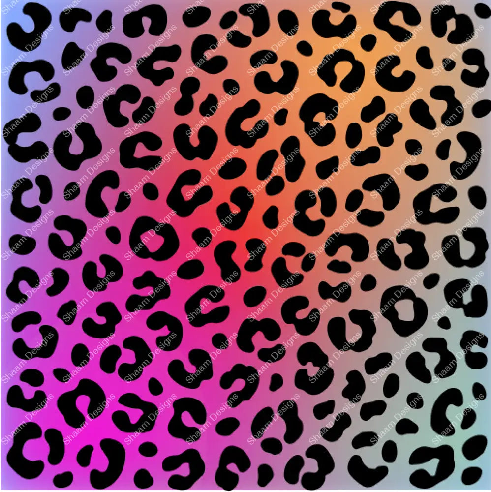 12 Blue Teal Cheetah Vinyl Wraps