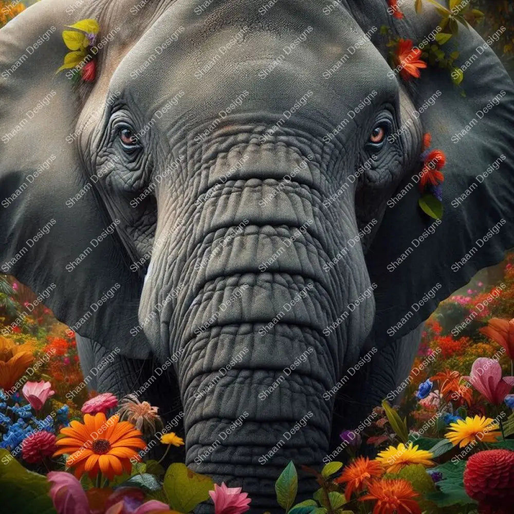 12 Elephant Floral Vinyl Wraps