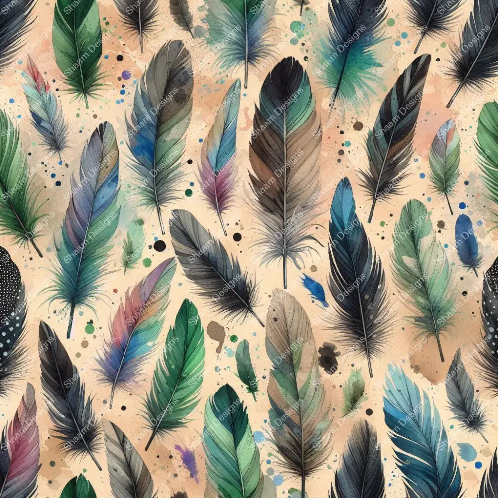 23 Serene Feather Vinyl Wraps
