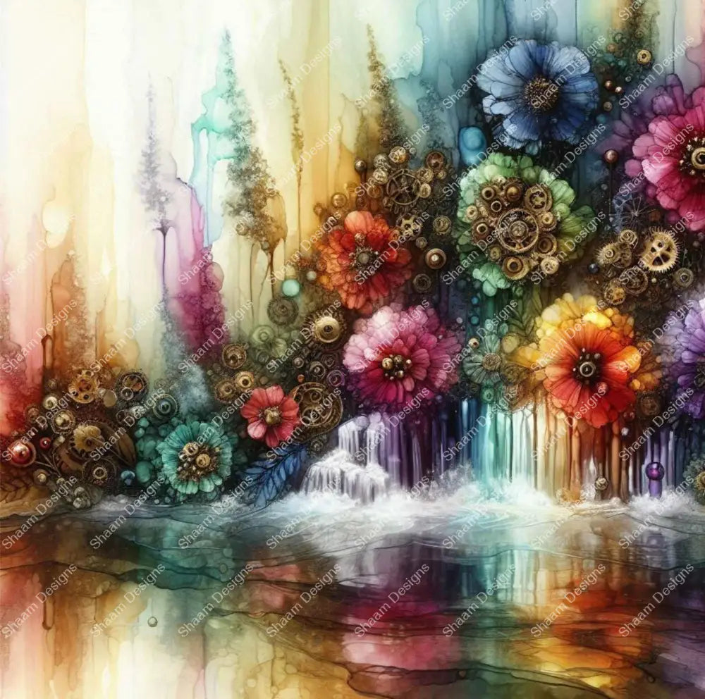 24 Go Flower Falls Vinyl Wraps