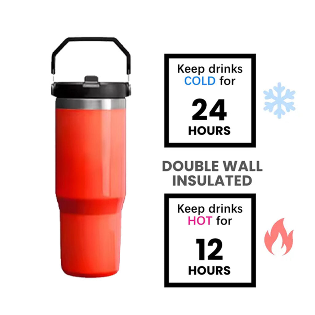 30oz Sublimation Neon Fluorescent Mug with Portable Handle