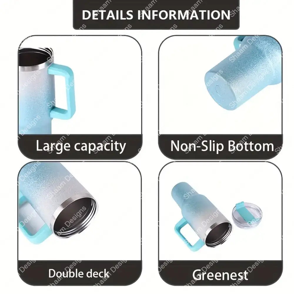 40oz Sublimation Gradient Shimmer Glitter Travel Mug Tumblers