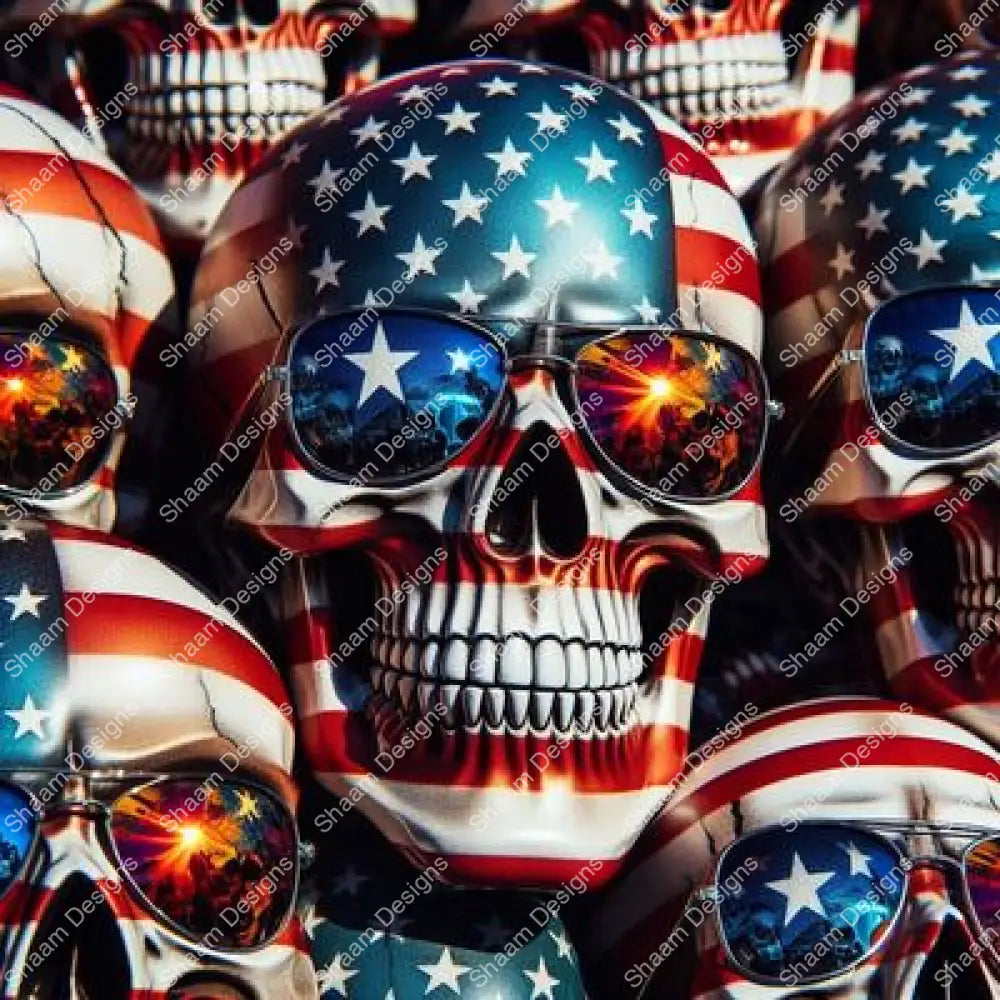 52 Stars And Bones Vinyl Wraps