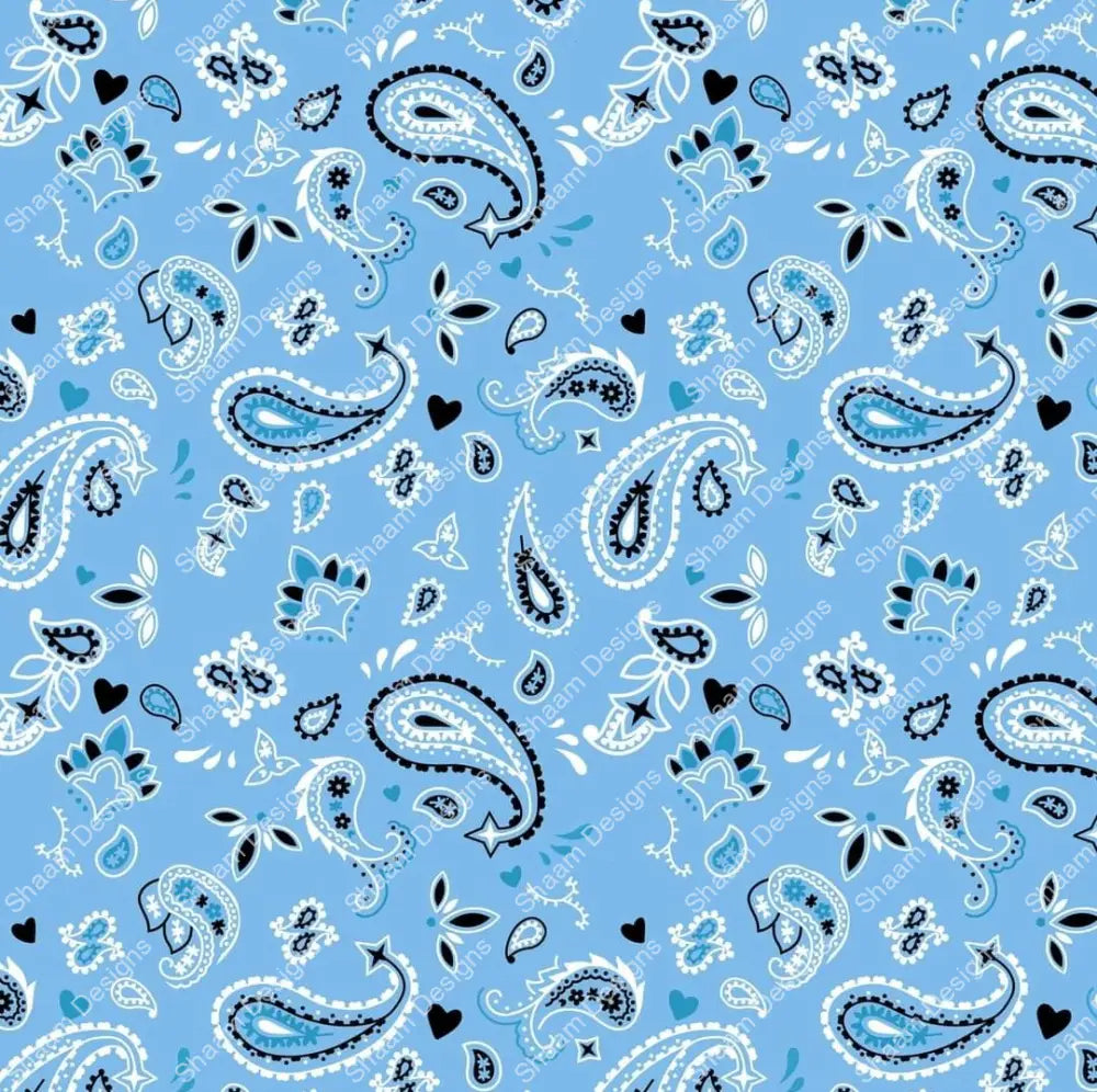 81 Light Blue Bandana Vinyl Wraps