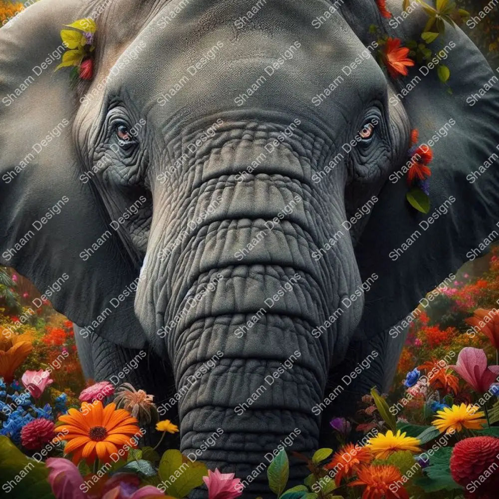 12 Elephant Floral Vinyl Wraps