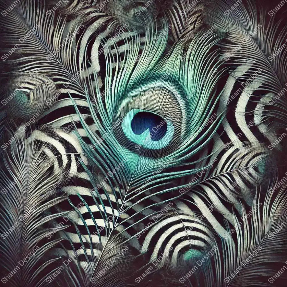 63 Go Zebra Peacock Vinyl Wraps