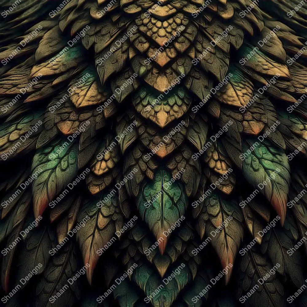 68 GO Olive Scale Vinyl Wraps