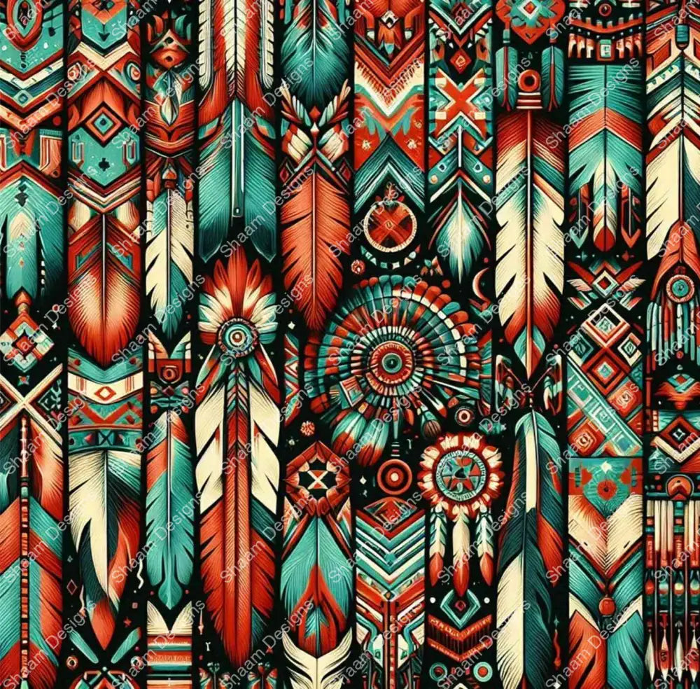 80 Go Native Feather Vinyl Wraps