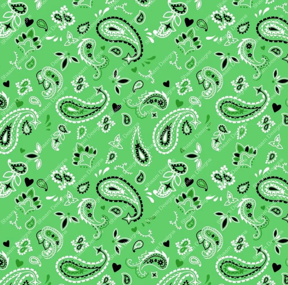 81 Green Bandana Vinyl Wraps