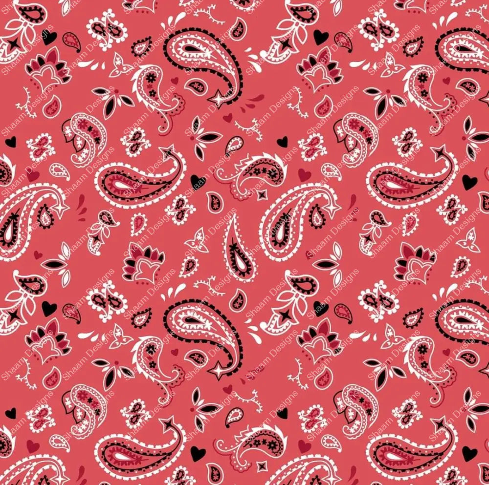 81 Red Bandana Vinyl Wraps