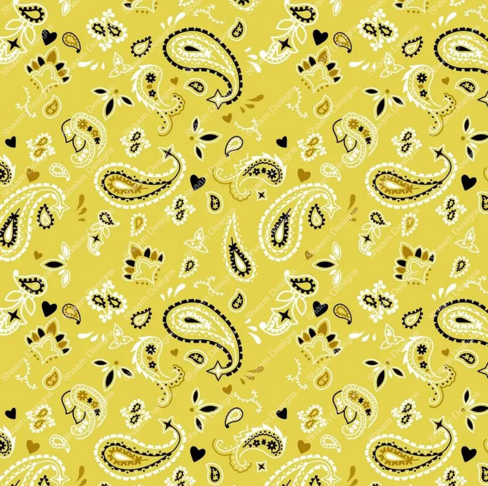 81 Yellow Bandana Vinyl Wraps