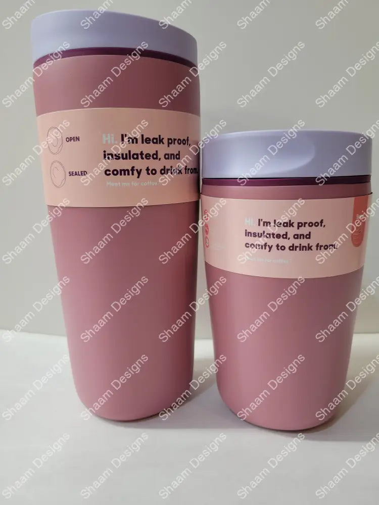 12/20oz Owala Coffee Mug Stainless Steel Insulated Kids Tumblers - 12oz / Mauve - Tumblers