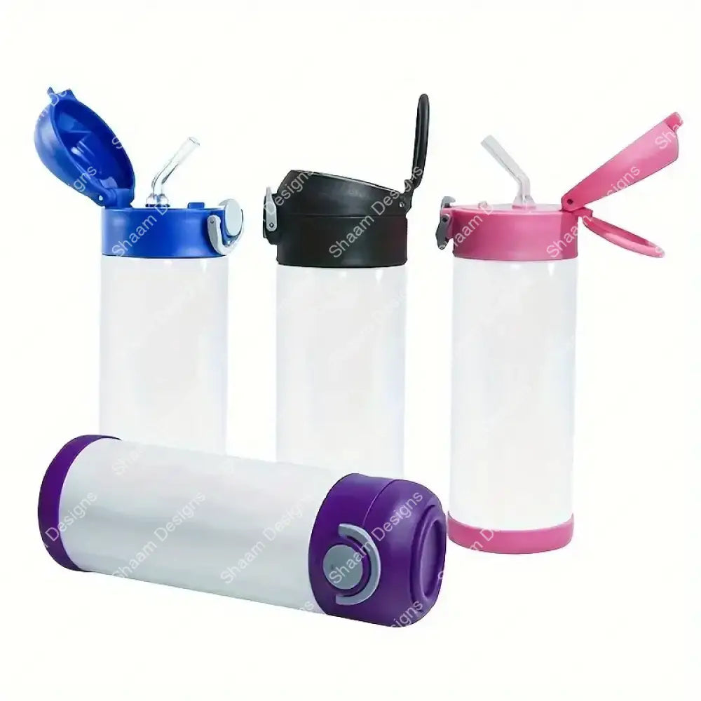 12oz Sublimation Flip Top Kids Stainless Steel Water Bottle