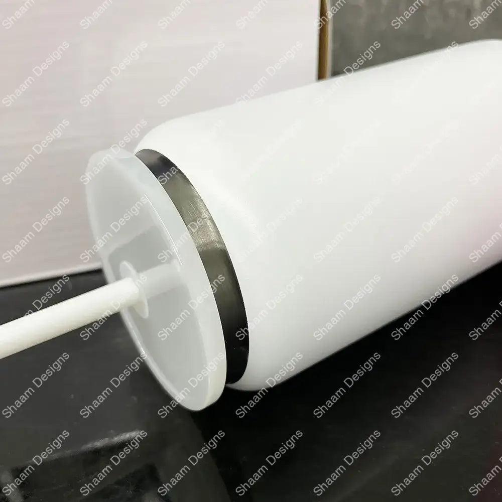 16oz Black Plated Underneath Powder Coated Stainless Steel Soda Can