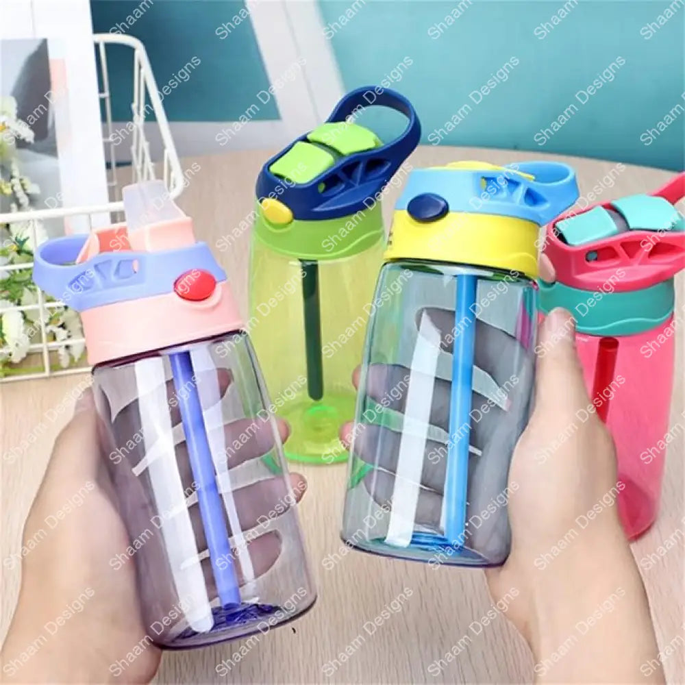 16oz Plastic Kids Sippy Cup Water Bottle with Straw