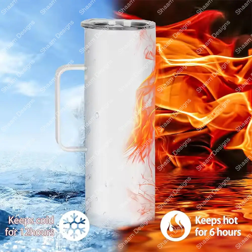20/30oz Sublimation Straight Skinny Tumbler with Handle B27 - Tumblers