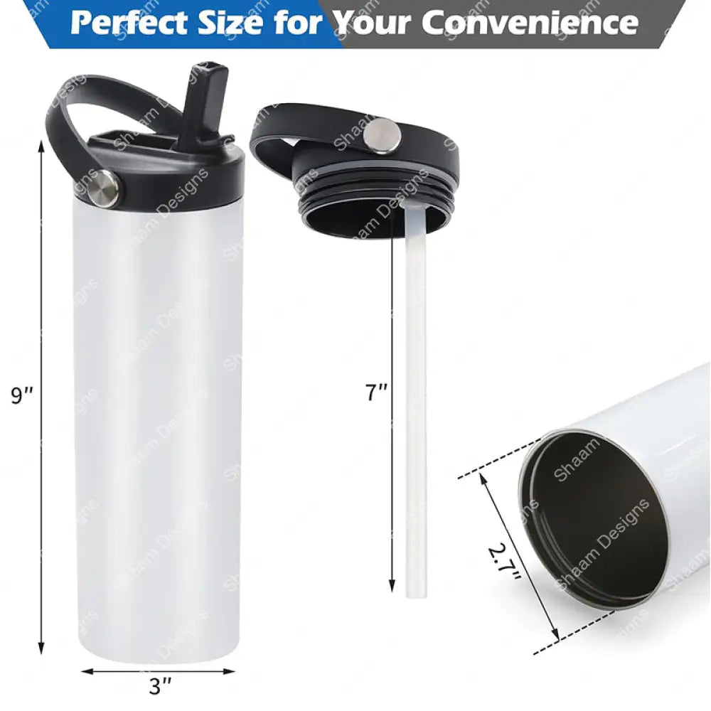 20oz Duo Sublimation Straight Stainless Steel Insulated Tumbler Tumblers