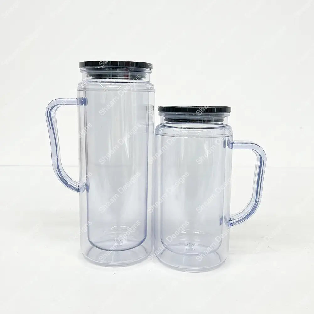 20oz Handle Snow Globe Mug - Black - Tumblers