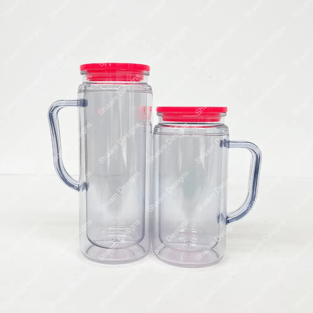 20oz Handle Snow Globe Mug - Fuschia - Tumblers