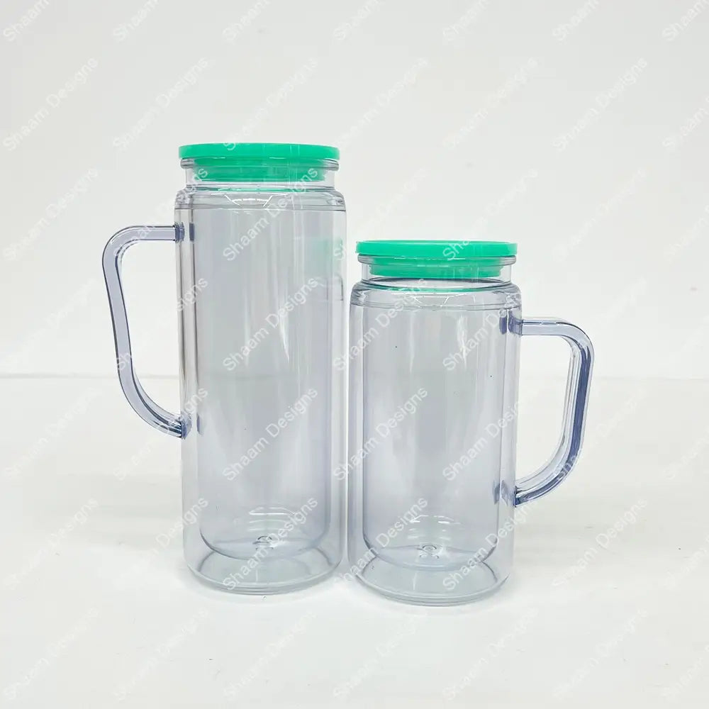 20oz Handle Snow Globe Mug - Mint Green - Tumblers