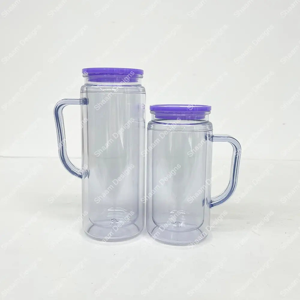 20oz Handle Snow Globe Mug - Purple - Tumblers
