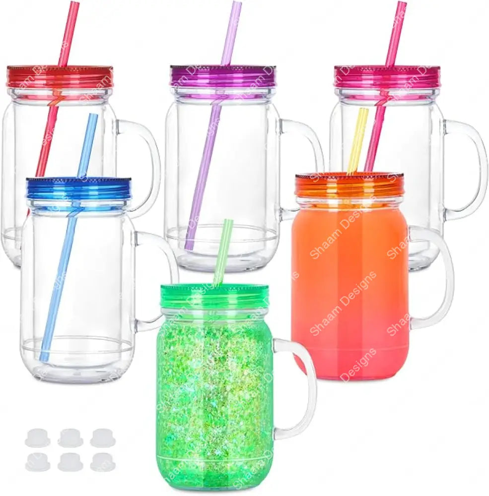 20oz Mason Jar Snow Globe B-26 - Tumblers