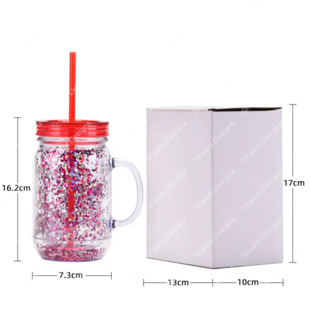 20oz Mason Jar Snow Globe B-26 - Tumblers