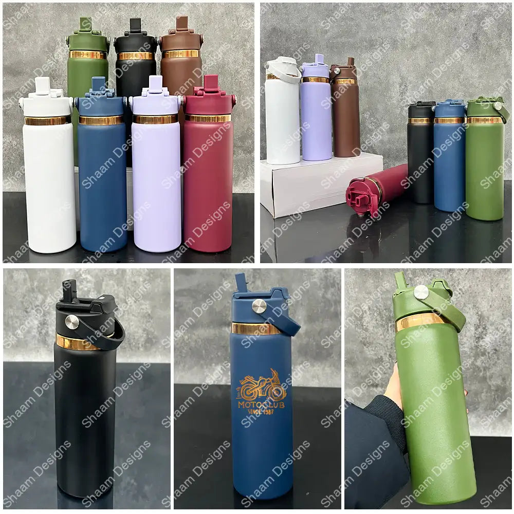 20oz Mirror Copper Sports Water Bottle Powder Coated BX15 - Tumblers