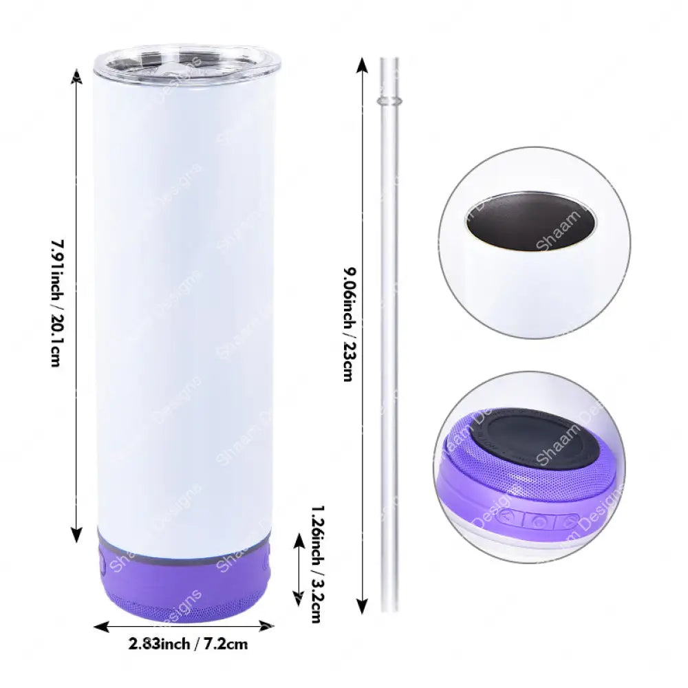 20oz SPEAKER USB BLUETOOTH Sublimation Tumbler B15