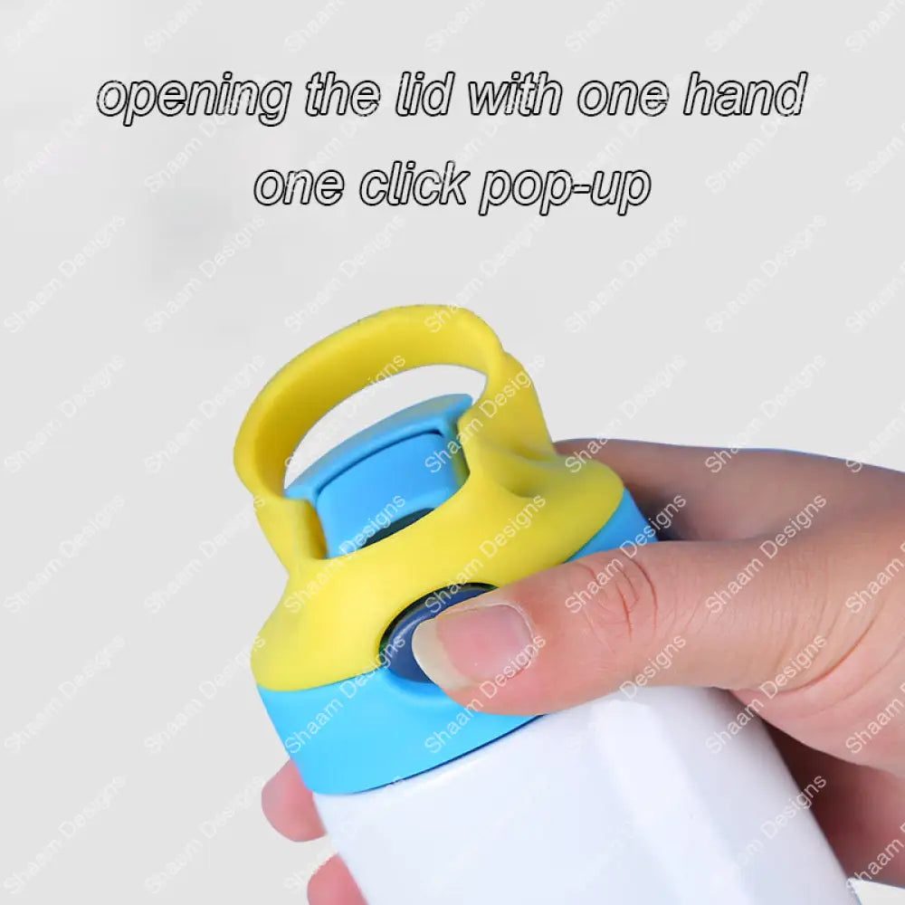 20oz Stainless Steel Sublimation Kids Flip Sippy Water Bottle