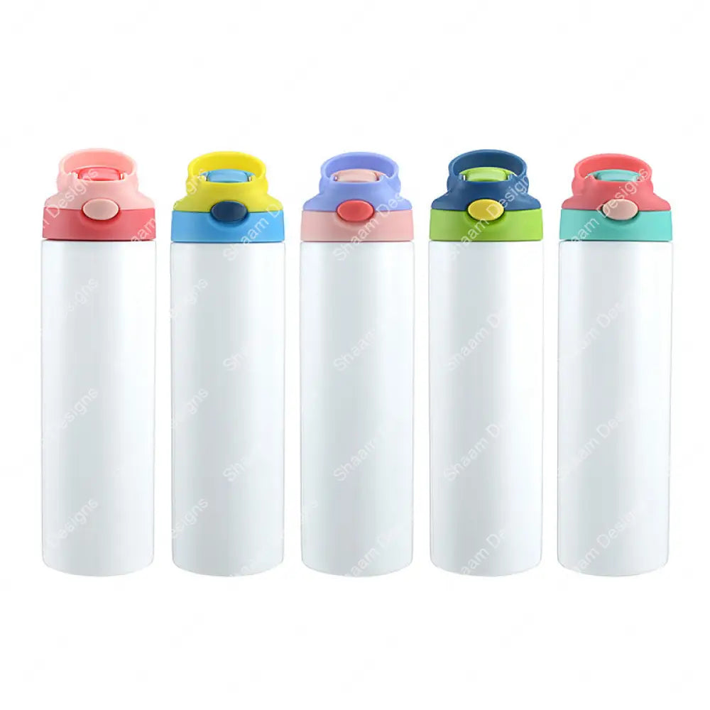 20oz Stainless Steel Sublimation Kids Flip Sippy Water Bottle