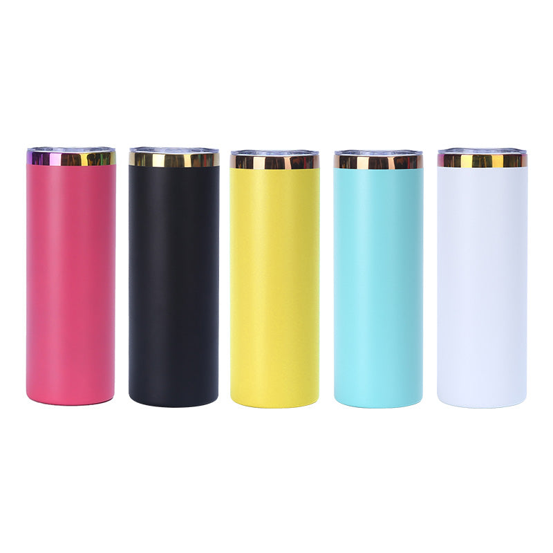 20oz Rainbow Plated Powder Coated Skinny Tumblers  B21