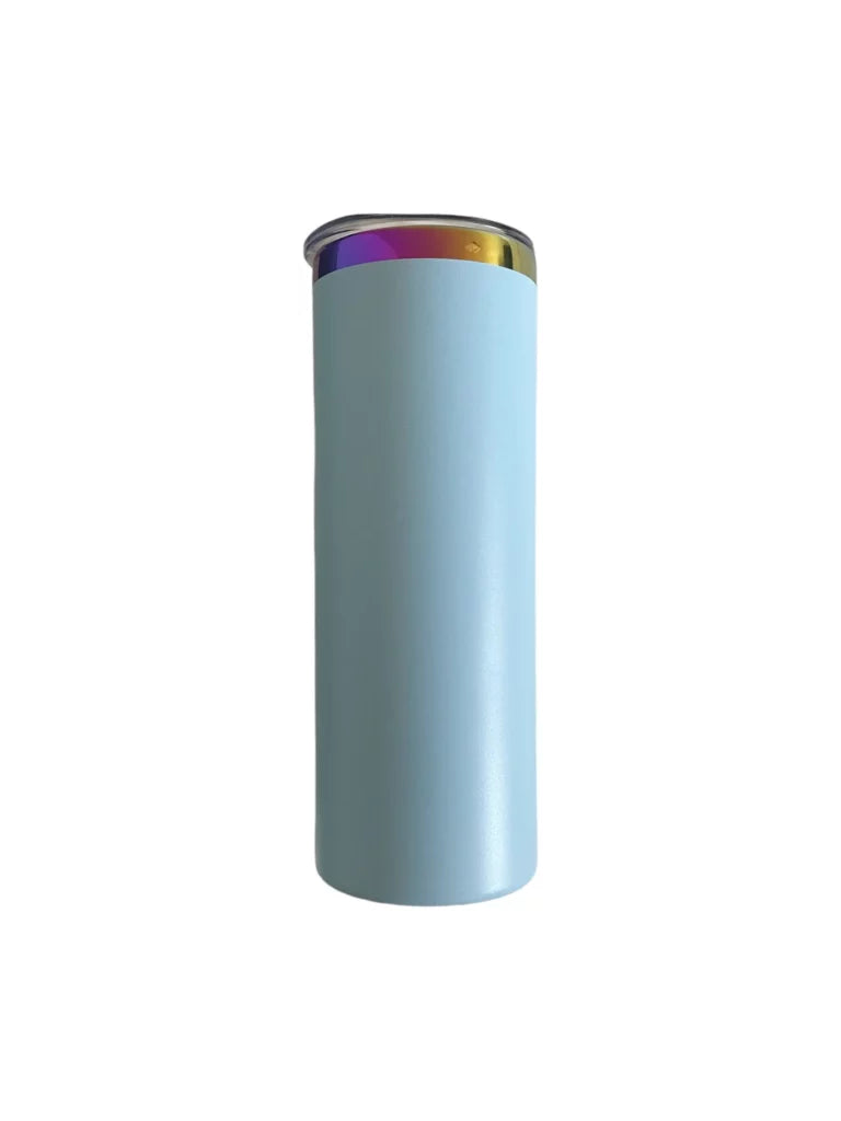 20oz Rainbow Plated Powder Coated Skinny Tumblers  B21