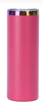 20oz Rainbow Plated Powder Coated Skinny Tumblers  B21