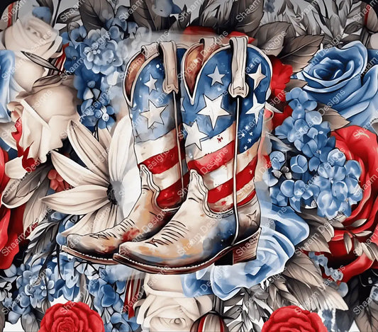 14 Patriotic Boots Vinyl Wraps