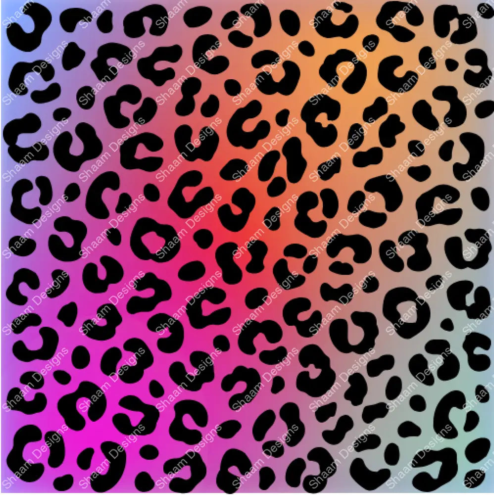 12 Blue Teal Cheetah Vinyl Wraps