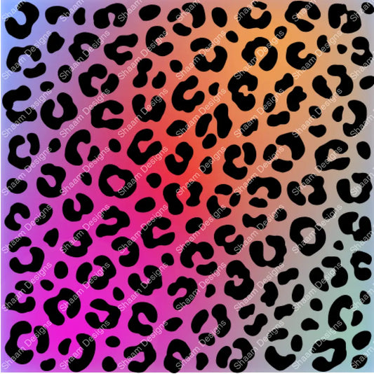 12 Blue Teal Cheetah Vinyl Wraps