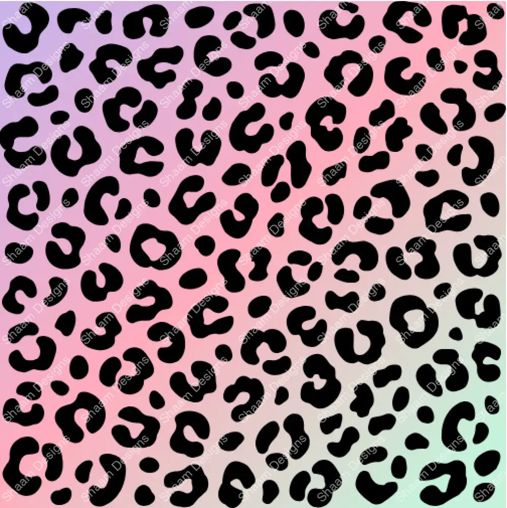 12 Purple To Green Cheetah Vinyl Wraps