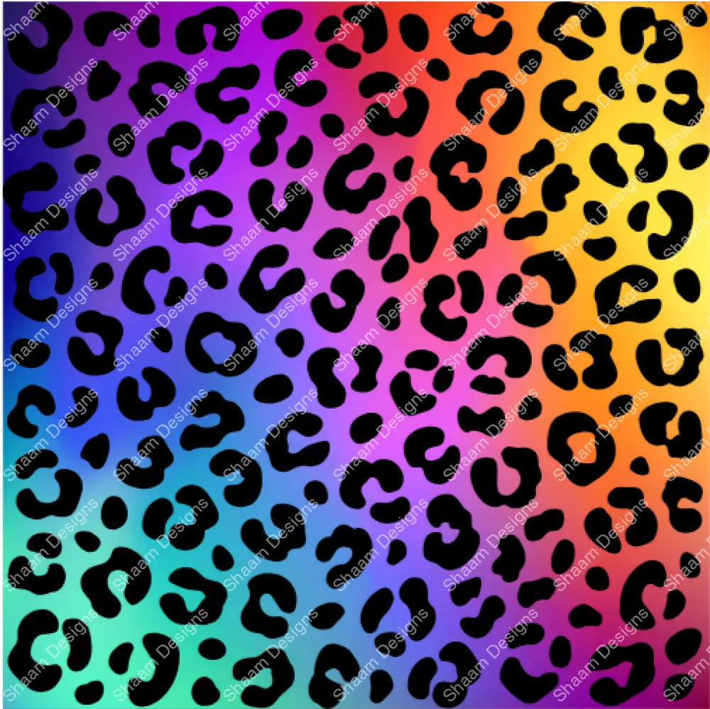 12 Yellow Green Cheetah Vinyl Wraps