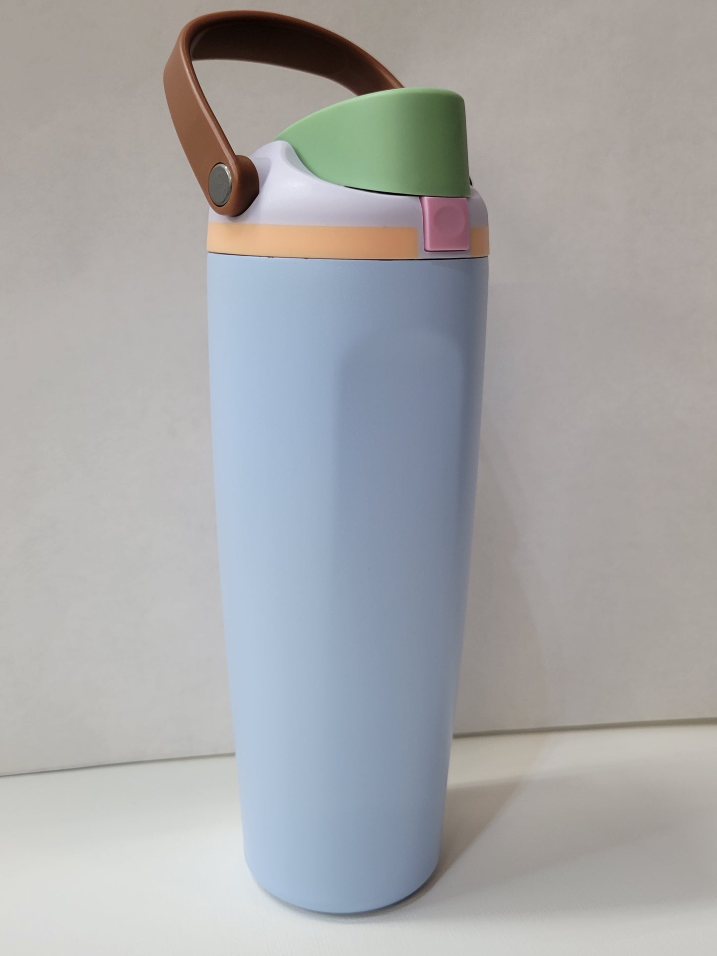 30oz Owala Sip Dupe Powder Coated Water Bottle with Handle and Lock Lid