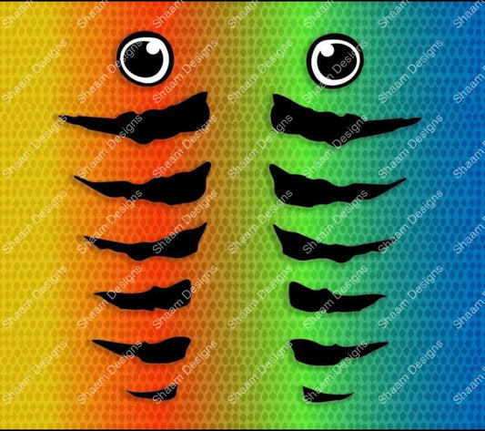 16 Neon Fish Vinyl Wraps