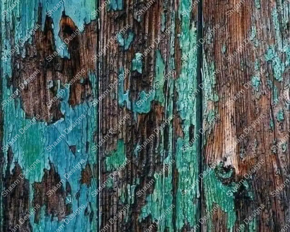 36 Teal Wood Vinyl Wraps