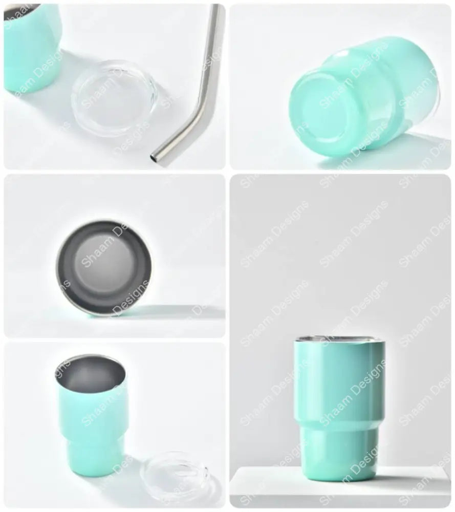 3oz Mini Shot Sublimation Stainless Steel Tumbler with Straw