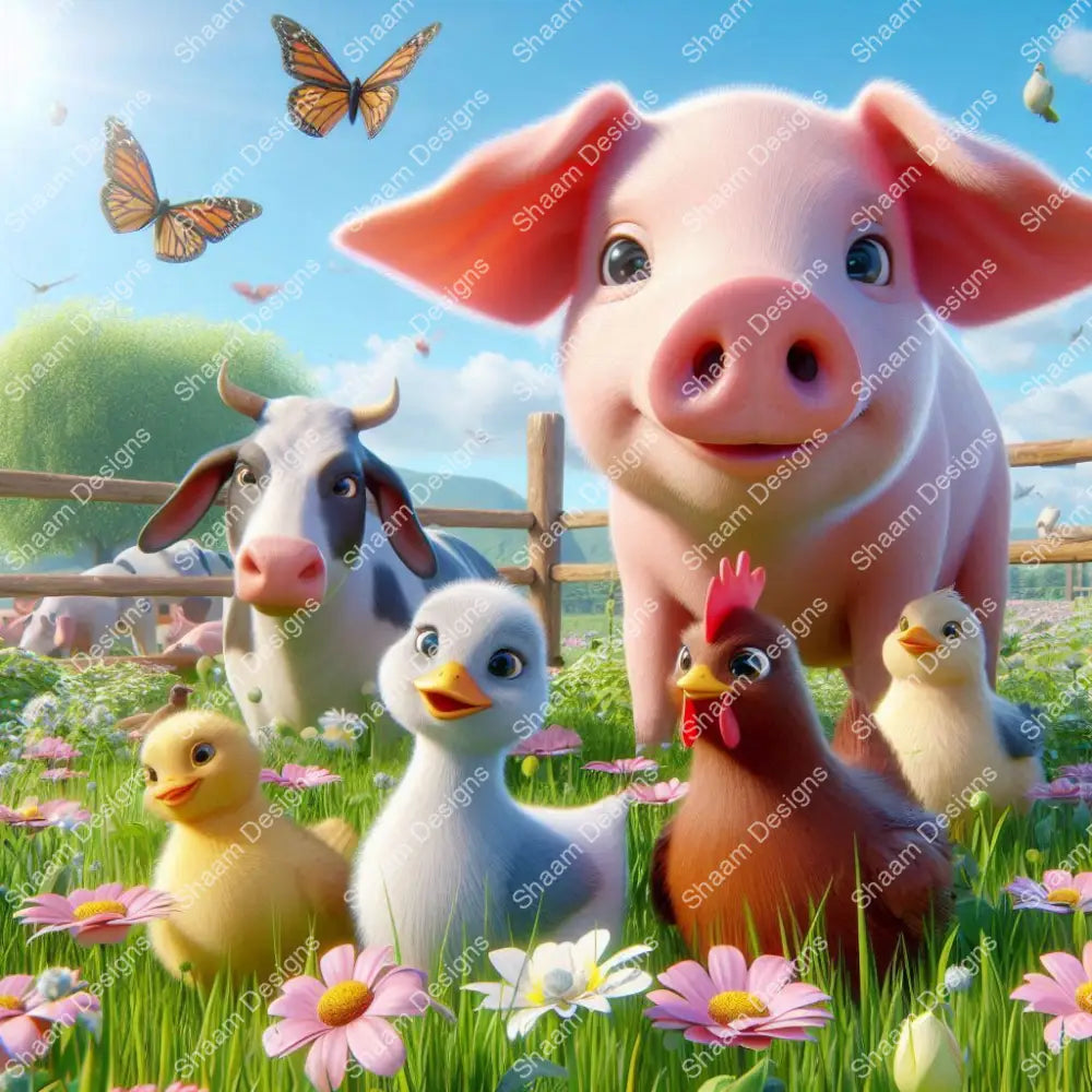 75 Friends On The Farm Vinyl Wraps