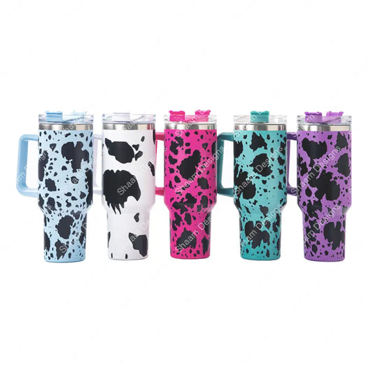 40oz Colored Wild Tumbler with Handle Insulated Stainless Steel Vacuum Travel Mug Tumblers
