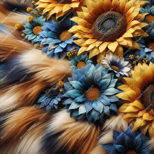 50 Sunflower Fur Vinyl Wraps