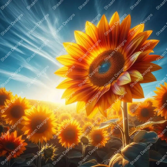 50 Sunflower Shinning Vinyl Wraps