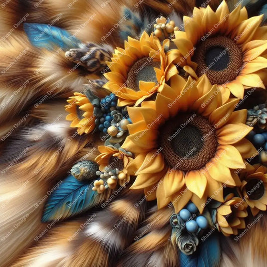 50 Sunflower Tails Vinyl Wraps