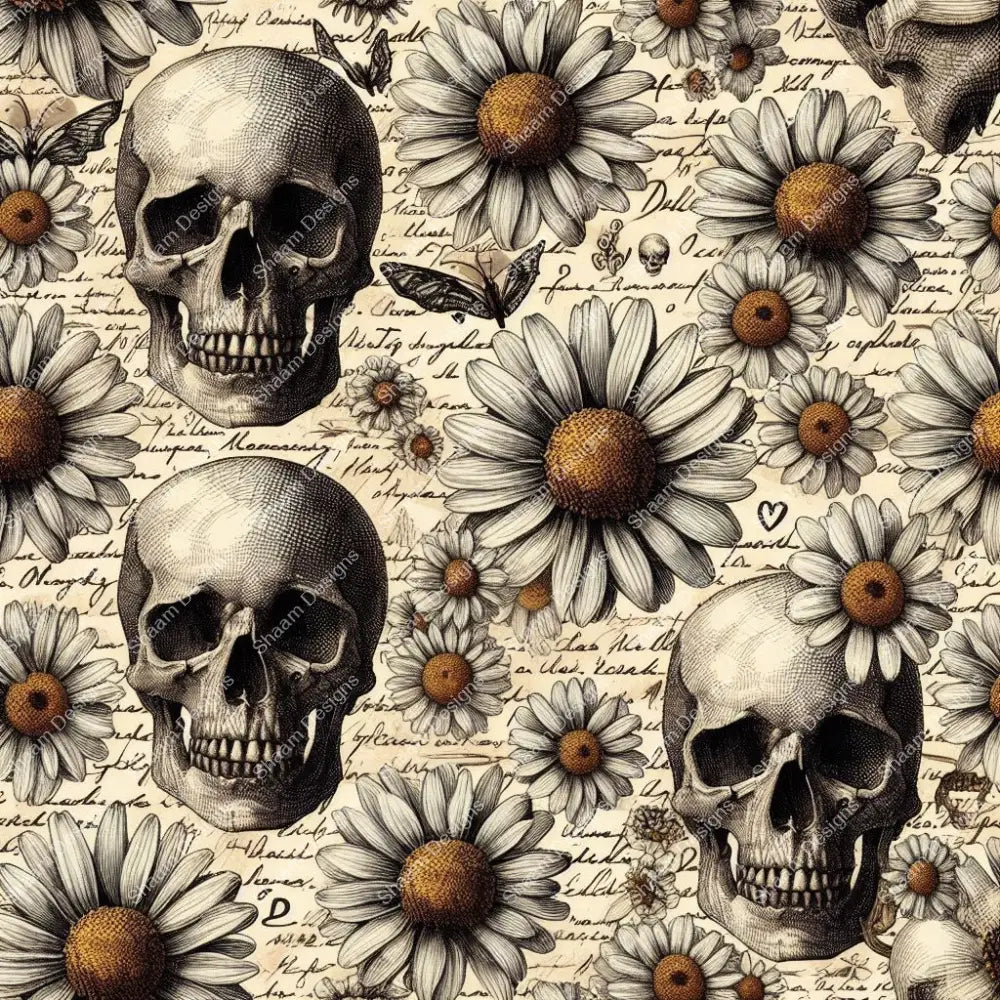 52 Skull Flower Vinyl Wraps