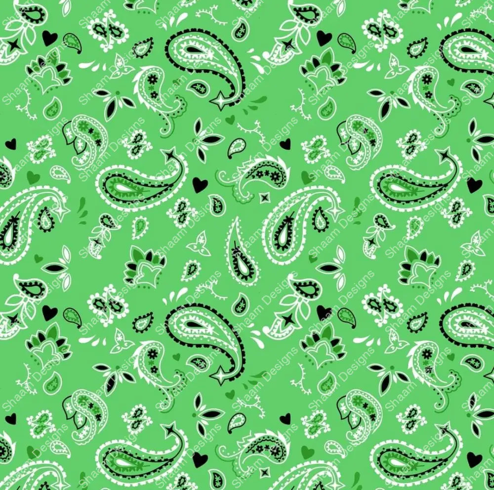 81 Green Bandana Vinyl Wraps